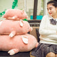 Adorable Pink Sleeping Pig Stuffed Animal   