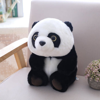 Adorable Realistic Panda Stuffed Animal Plush Toy   
