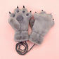 Bear Paws Winter Warm Gloves With Velvet gray 3 to 8 years old  