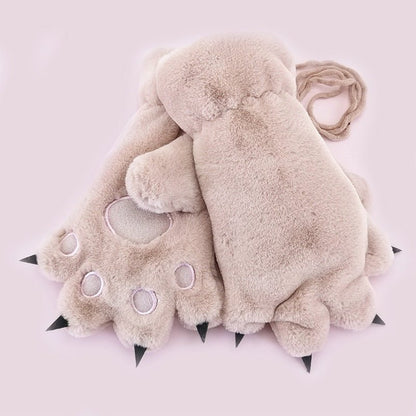Bear Paws Winter Warm Gloves With Velvet   