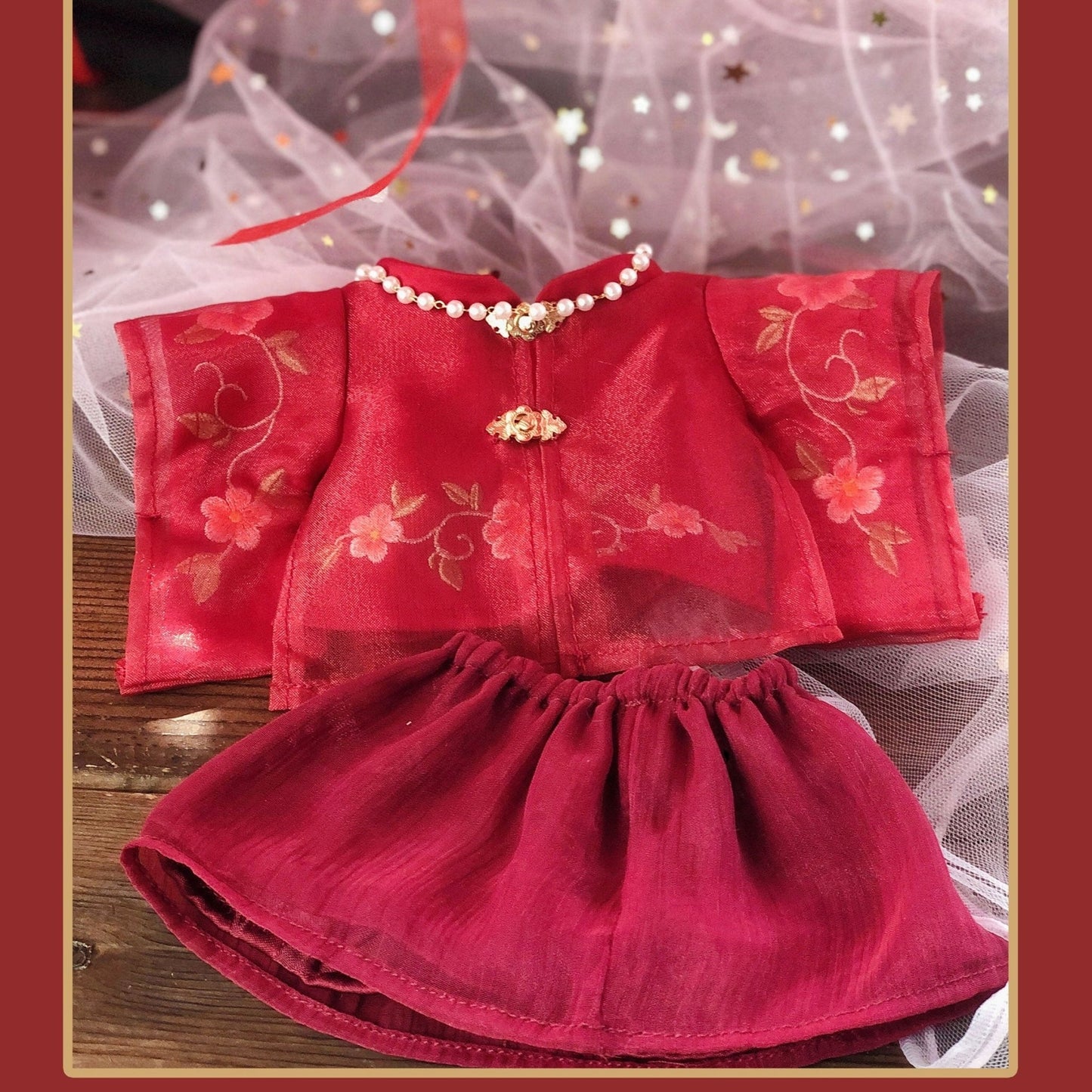 Beautiful Red Wedding Doll Clothes - TOY-PLU-49701 - Guoguoyinghua - 42shops