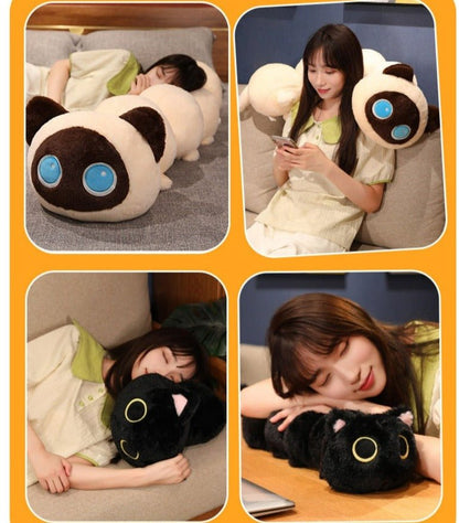 Black White Cat Plush Toys Long Body Pillows - TOY-PLU-29101 - Yangzhoumaruisha - 42shops