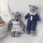Blue-Gray Cute Bear Couple Animal Plush Toy - TOY-PLU-25201 - Zibo baiding - 42shops