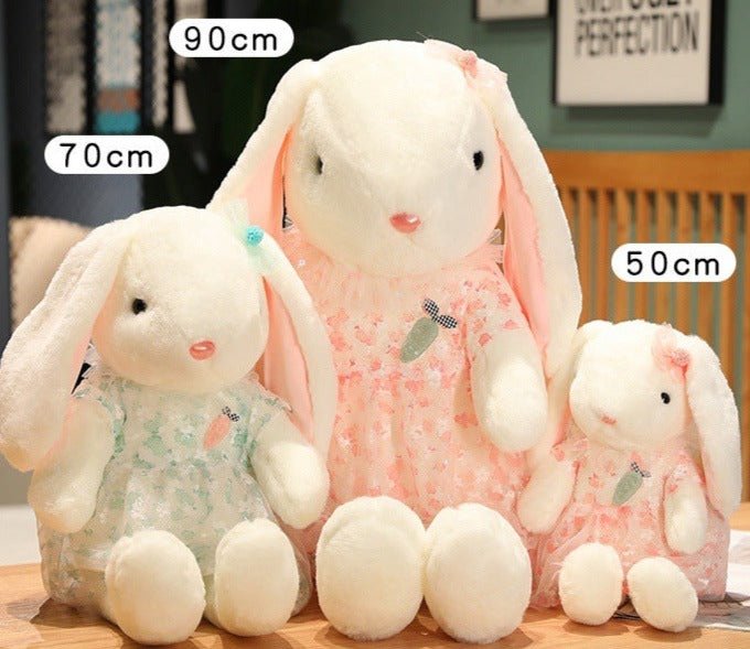 Blue Pink Bunny Plushie Stuffed Animal Dressing Doll - TOY-PLU-37504 - Yangzhou jiongku - 42shops