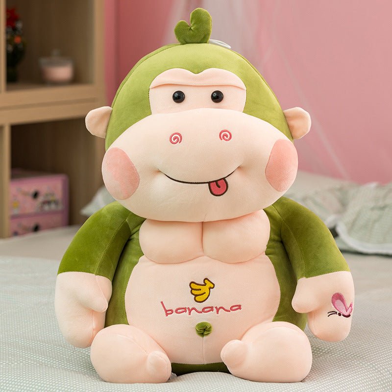 Brown Pink Muscular Gorilla Plush Toy - TOY-PLU-98213 - Yangzhoukabusha - 42shops