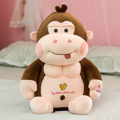 Brown Pink Muscular Gorilla Plush Toy - TOY-PLU-98201 - Yangzhoukabusha - 42shops