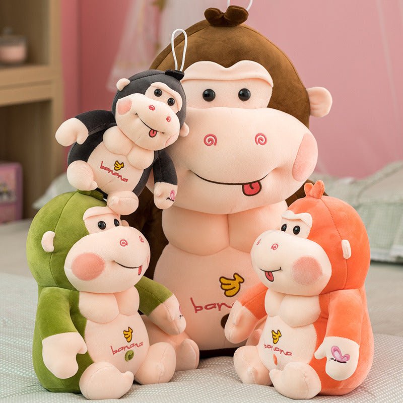 Brown Pink Muscular Gorilla Plush Toy - TOY-PLU-98201 - Yangzhoukabusha - 42shops
