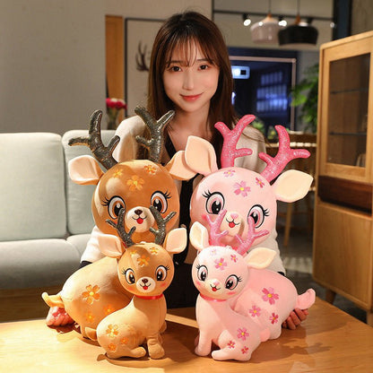 Brown Pink Plum Deer Plush Toys Stuffed Animal - TOY-PLU-29604 - Yangzhoumaruisha - 42shops