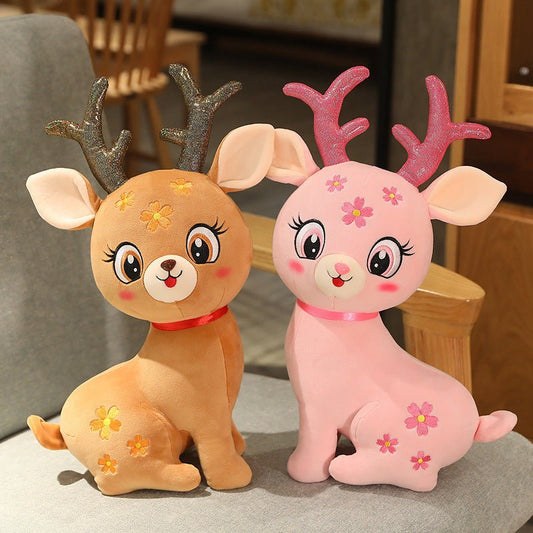Brown Pink Plum Deer Plush Toys Stuffed Animal - TOY-PLU-29601 - Yangzhoumaruisha - 42shops