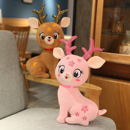 Brown Pink Plum Deer Plush Toys Stuffed Animal - TOY-PLU-29601 - Yangzhoumaruisha - 42shops