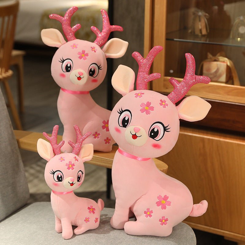 Brown Pink Plum Deer Plush Toys Stuffed Animal - TOY-PLU-29604 - Yangzhoumaruisha - 42shops