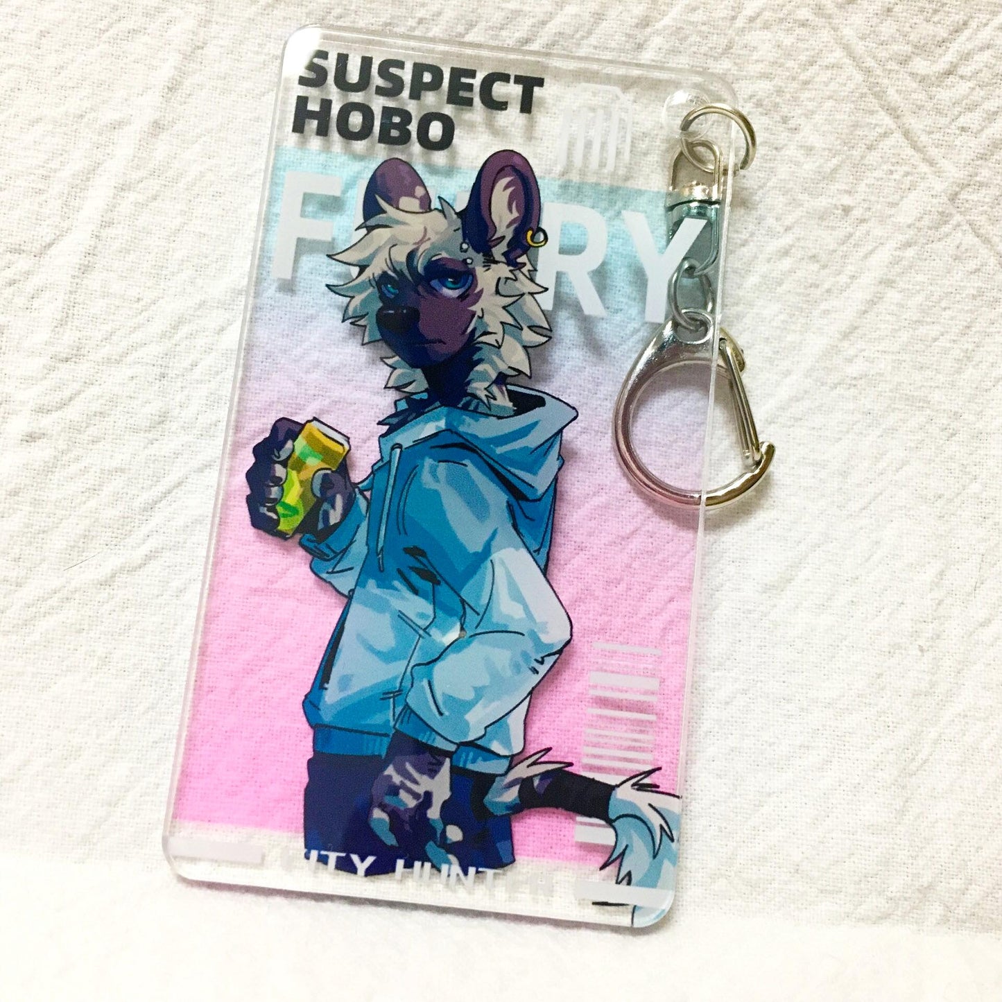 Canine Anthropomorphic ID Card Keychain Furry Merchandise 7222:379927