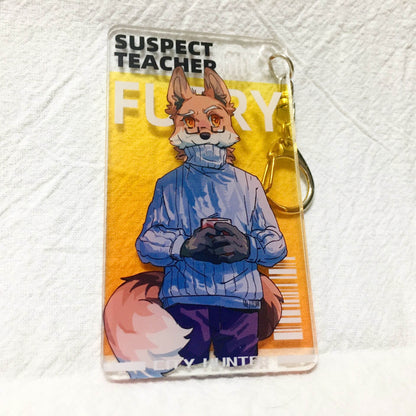 Canine Anthropomorphic ID Card Keychain Furry Merchandise 7222:379913