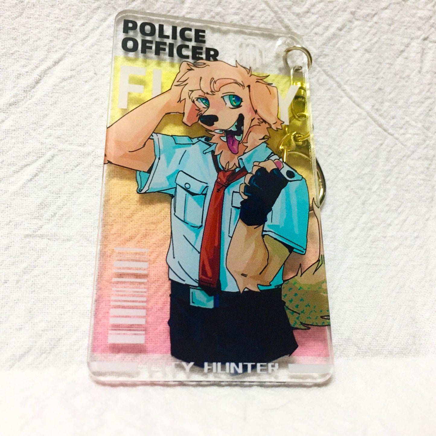 Canine Anthropomorphic ID Card Keychain Furry Merchandise 7222:379919
