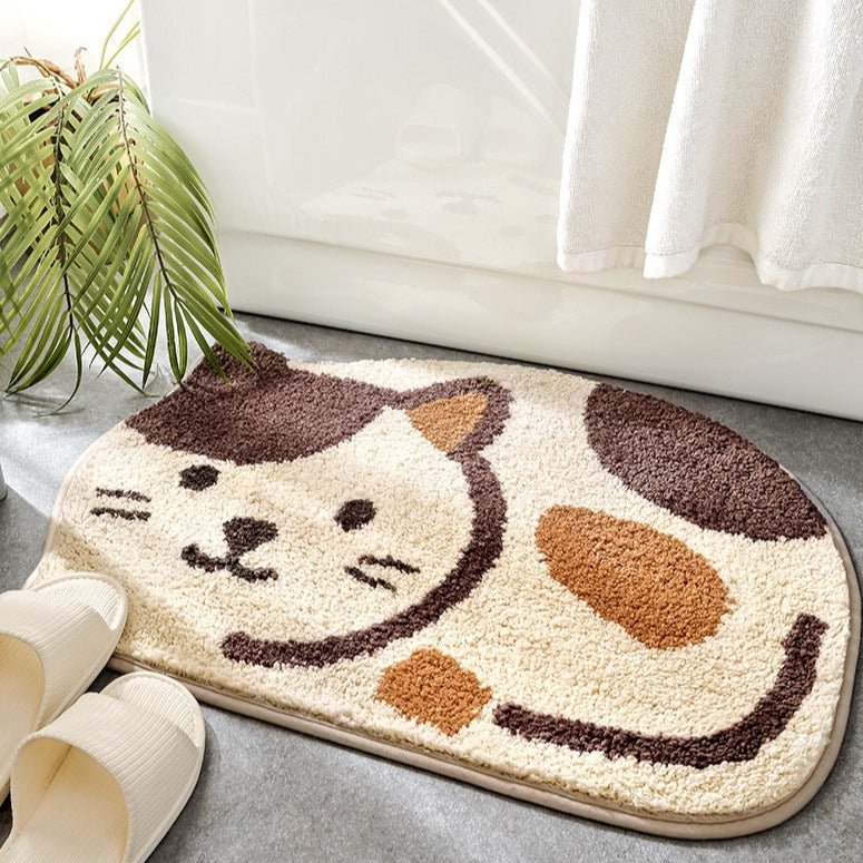Cartoon Cat Bathroom Plush Carpet - TOY-PLU-78602 - shanyoushidajiangshili - 42shops