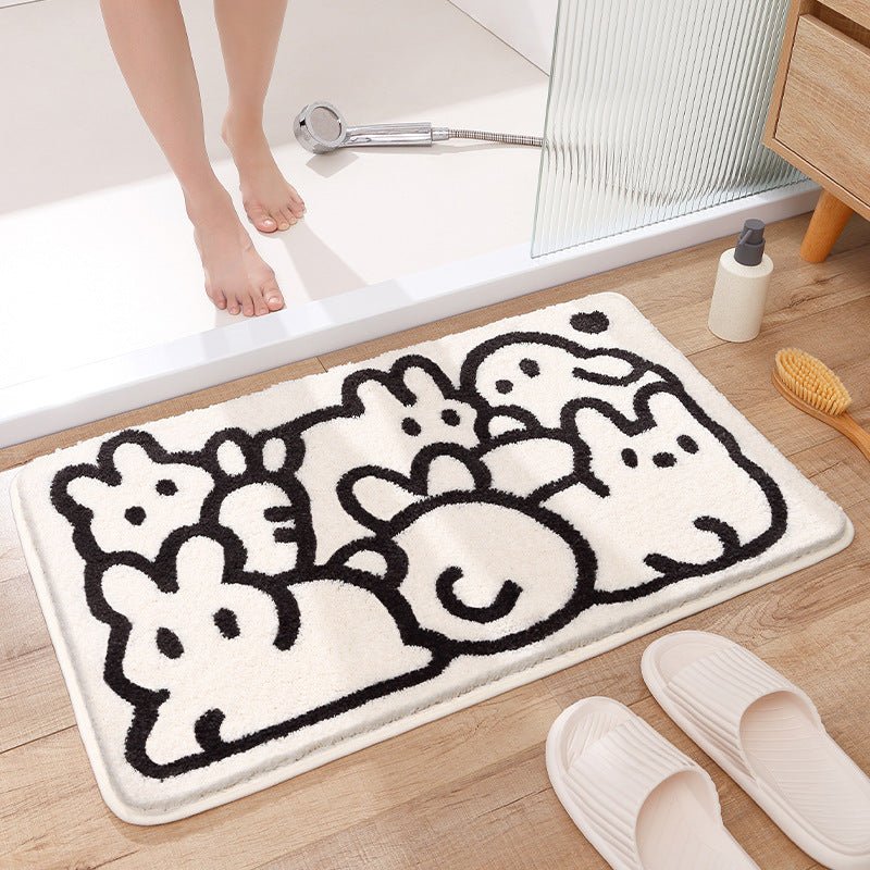 Cartoon Rabbit Animal Absorbent Bathroom Floor Carpet - TOY-PLU-108415 - Shantoudajiang - 42shops