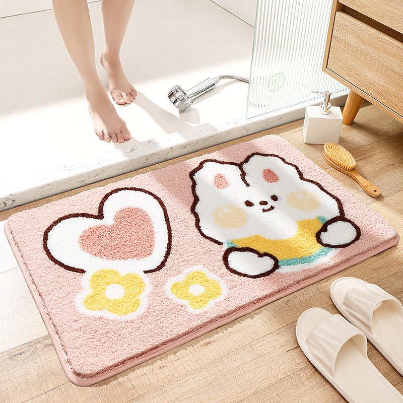 Cartoon Rabbit Animal Absorbent Bathroom Floor Carpet - TOY-PLU-108407 - Shantoudajiang - 42shops