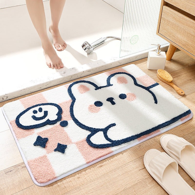 Cartoon Rabbit Animal Absorbent Bathroom Floor Carpet - TOY-PLU-108411 - Shantoudajiang - 42shops