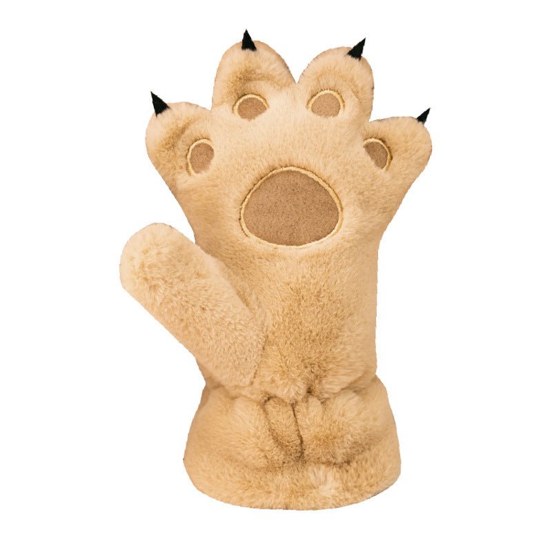 Cat Paws Winter Warm Gloves With Velvet camel  