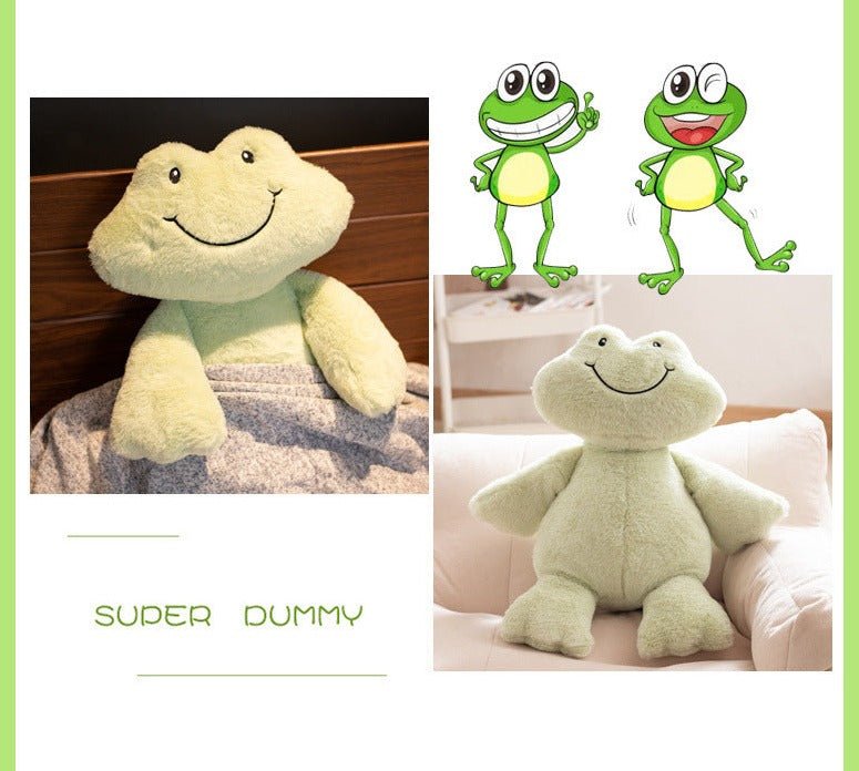 Cheerful Green Frog Plush Toy Stuffed Animal – 42shops