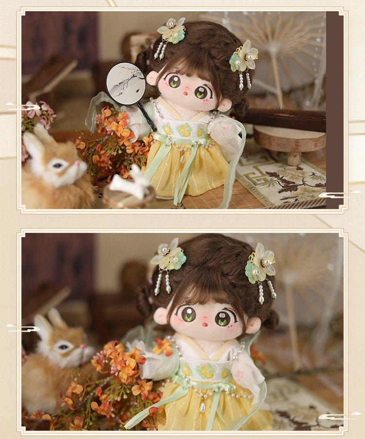 Chinese Cotton Doll with Yellow Pink Doll Clothes Set - TOY-PLU-141403 - Ruawa Club - 42shops