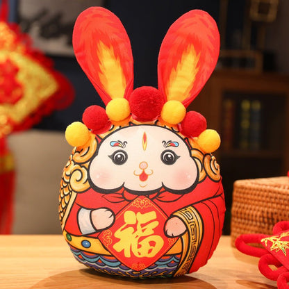 Chinese Opera Red Blue Bunny Plush Toys - TOY-PLU-50901 - Yangzhoujiongku - 42shops