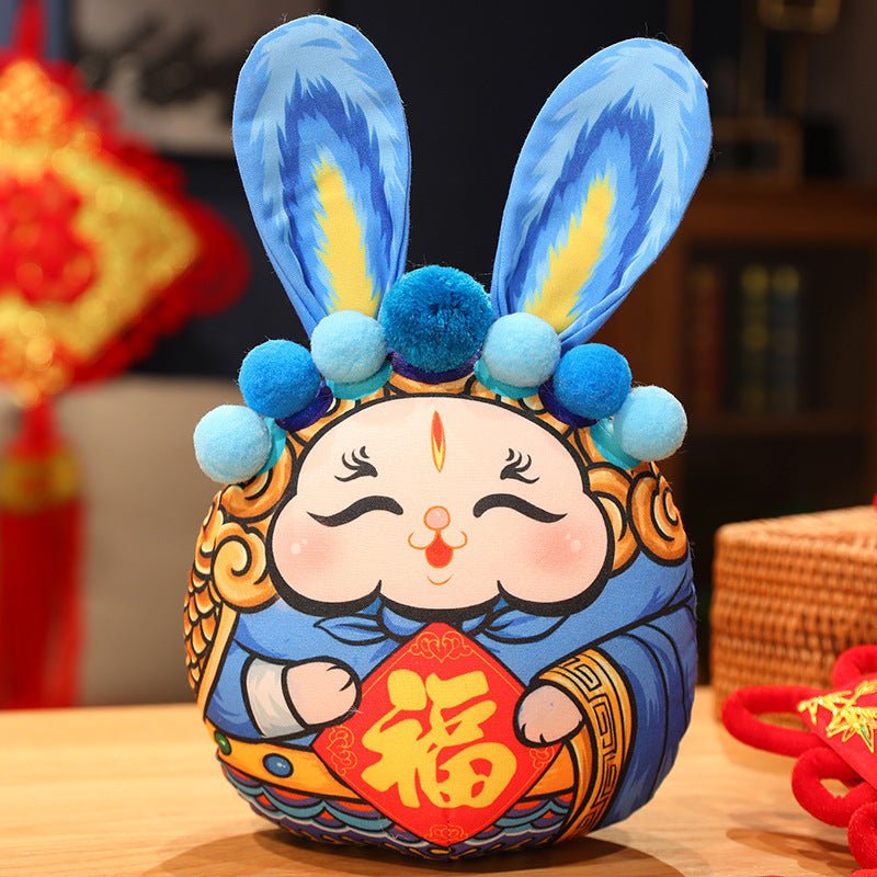 Chinese Opera Red Blue Bunny Plush Toys - TOY-PLU-50904 - Yangzhoujiongku - 42shops