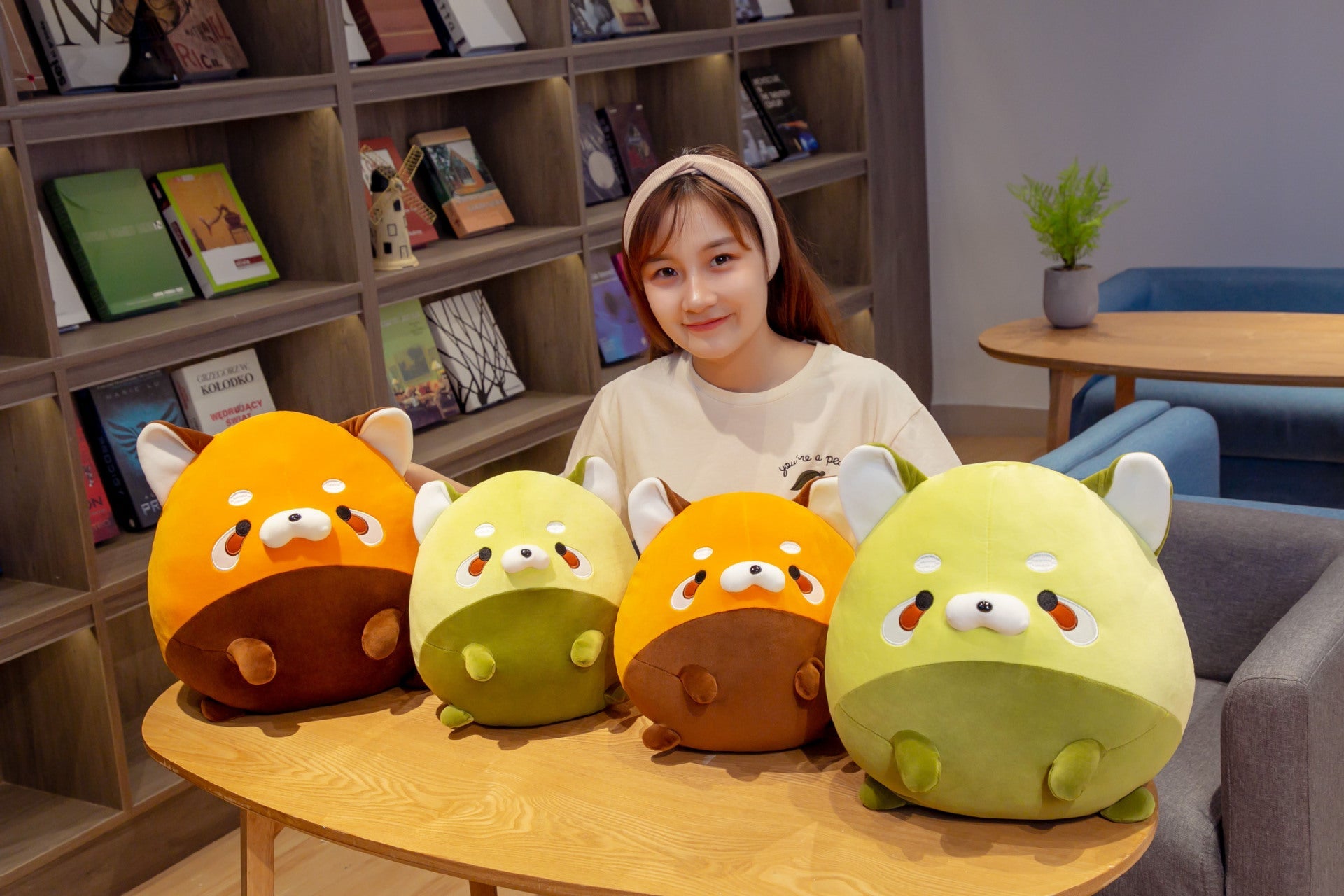 Chubby Orange Green Bear Plush Toys Pillow - TOY-PLU-19801 - Yangzhou baobaoxiong - 42shops