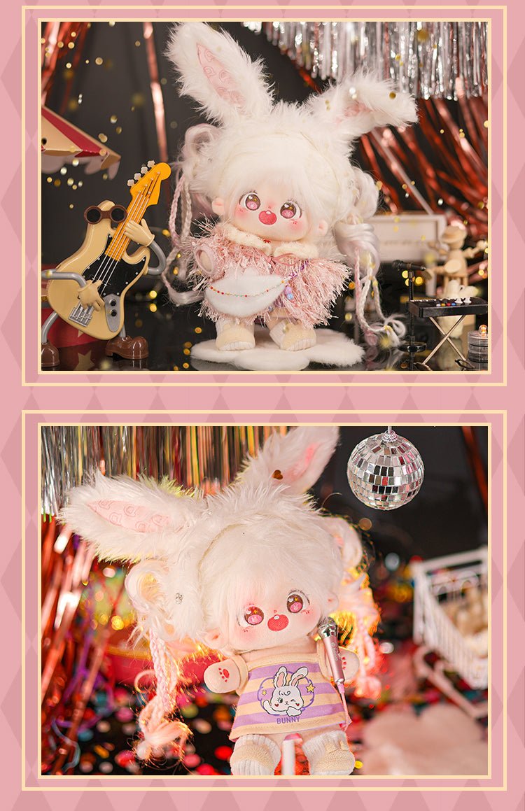 Colorful Cotton Bunny Doll with Musical Doll Dress 18604:419789