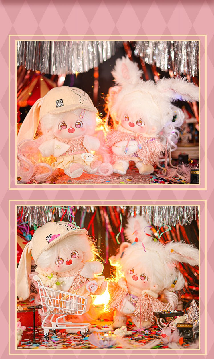 Colorful Cotton Bunny Doll with Musical Doll Dress 18604:419787