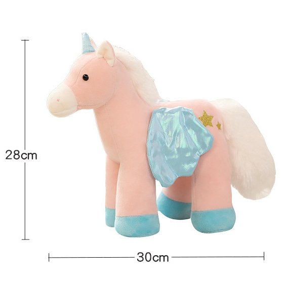 Colorful Unicorn Plush Toy With Flapping Wings - TOY-PLU-77803 - Yangzhoumuka - 42shops