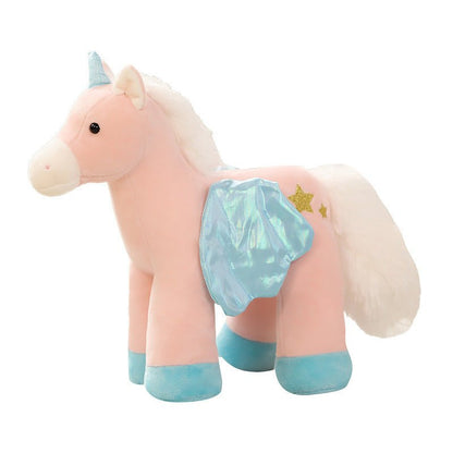 Colorful Unicorn Plush Toy With Flapping Wings - TOY-PLU-77801 - Yangzhoumuka - 42shops