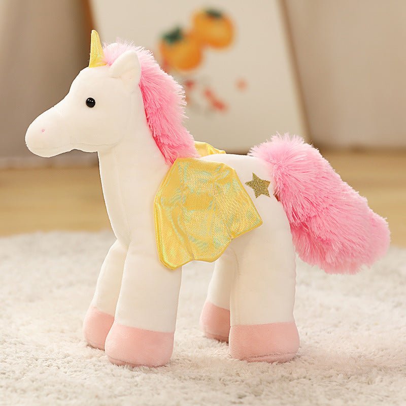 Colorful Unicorn Plush Toy With Flapping Wings - TOY-PLU-77802 - Yangzhoumuka - 42shops