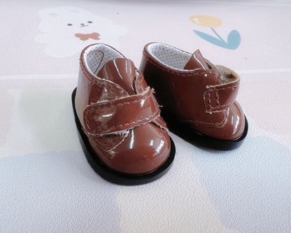 Cotton Doll Shoes Magic Sticker Small Leather Shoes (brown) 20486:419197