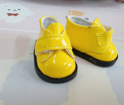 Cotton Doll Shoes Magic Sticker Small Leather Shoes (yellow) 20486:419195