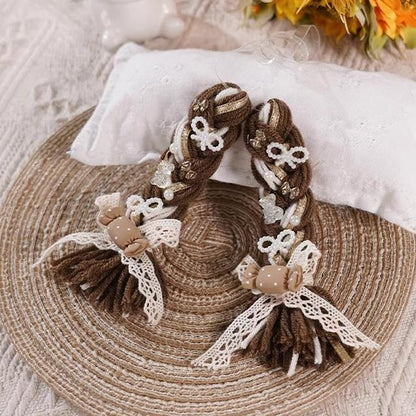 Cotton Dolls Accessories Wigs Knit Braid Multicolor 31934:455235