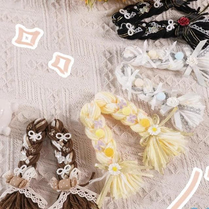 Cotton Dolls Accessories Wigs Knit Braid Multicolor 31934:455241