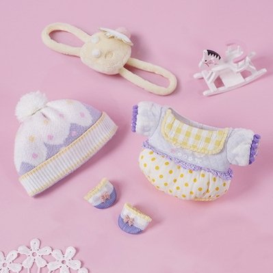 Cotton Doll's Poi and White Peach Baby Clothes - TOY-PLU-106901 - omodoki - 42shops