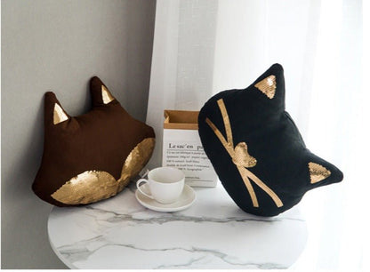Cotton Sequins Black Cat Plush Pillow Cushions - TOY-PLU-28803 - Yangzhoubishiwei - 42shops