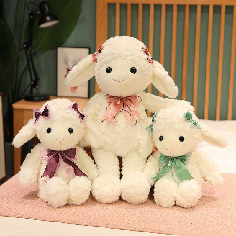 Creative Bow-tie Fluffy Plush Lamb Sheep Toy - TOY-PLU-86701 - Yangzhoumeixuan - 42shops