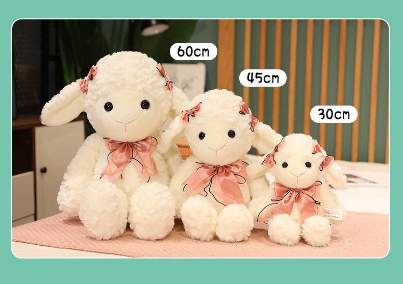 Creative Bow-tie Fluffy Plush Lamb Sheep Toy - TOY-PLU-86707 - Yangzhoumeixuan - 42shops