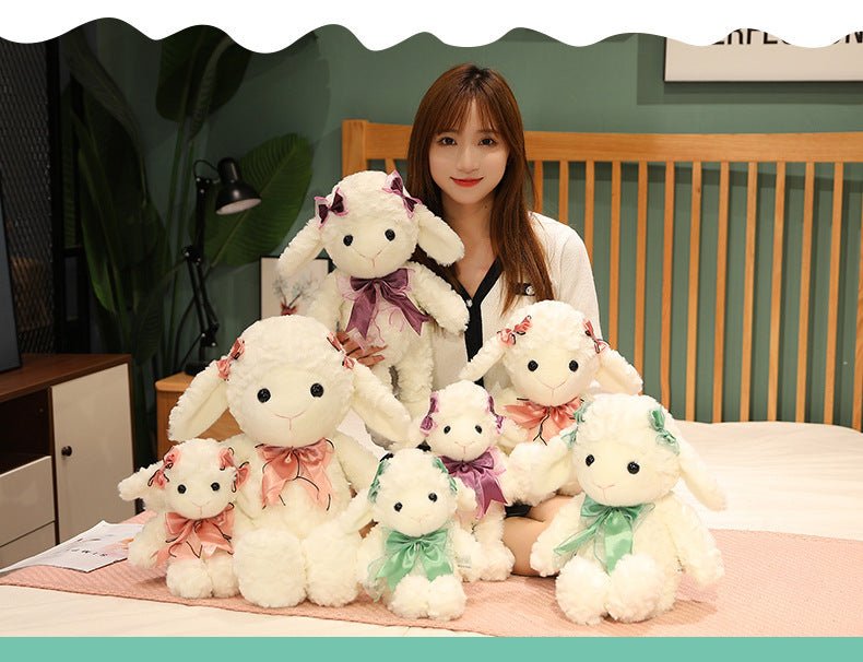 Creative Bow-tie Fluffy Plush Lamb Sheep Toy - TOY-PLU-86707 - Yangzhoumeixuan - 42shops