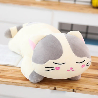 Creative Gray Brown Cat Stuffed Animal Plush Toy   
