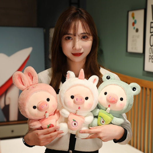 Creative Milk Tea Pig Plush Toys Multicolors - TOY-PLU-30201 - Yiwu xuqiang - 42shops