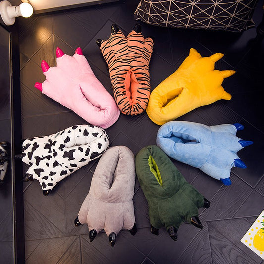 Creative Monster Claw Plush Slippers Multicolors   