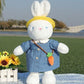Cuddly Bunny Plush Bedding Plush Toys mousse rabbit preppy style for female 43 cm 