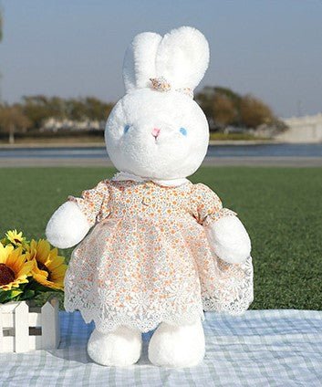 Cuddly Bunny Plush Bedding Plush Toys mousse rabbit pastoral style for female 43 cm 