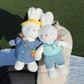 Cuddly Bunny Plush Bedding Plush Toys mousse rabbit preppy style for a pair 43 cm 