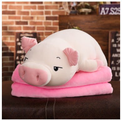Cuddly Stuffed Animal Pigs Sleeping Pillow beige(awake) 40 cm/15.7 inches 