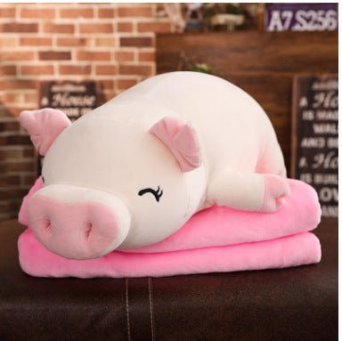 Cuddly Stuffed Animal Pigs Sleeping Pillow beige(sleeping) 40 cm/15.7 inches 